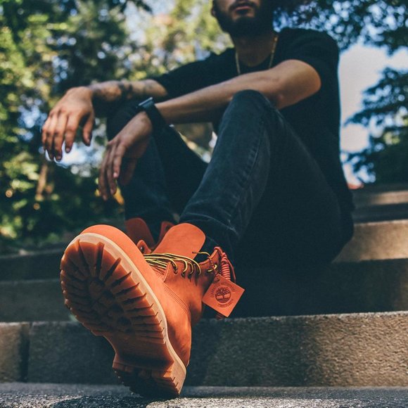 DTLR VILLA X Timberland 6″ Premium Orange Boots - Picture 2 of 11